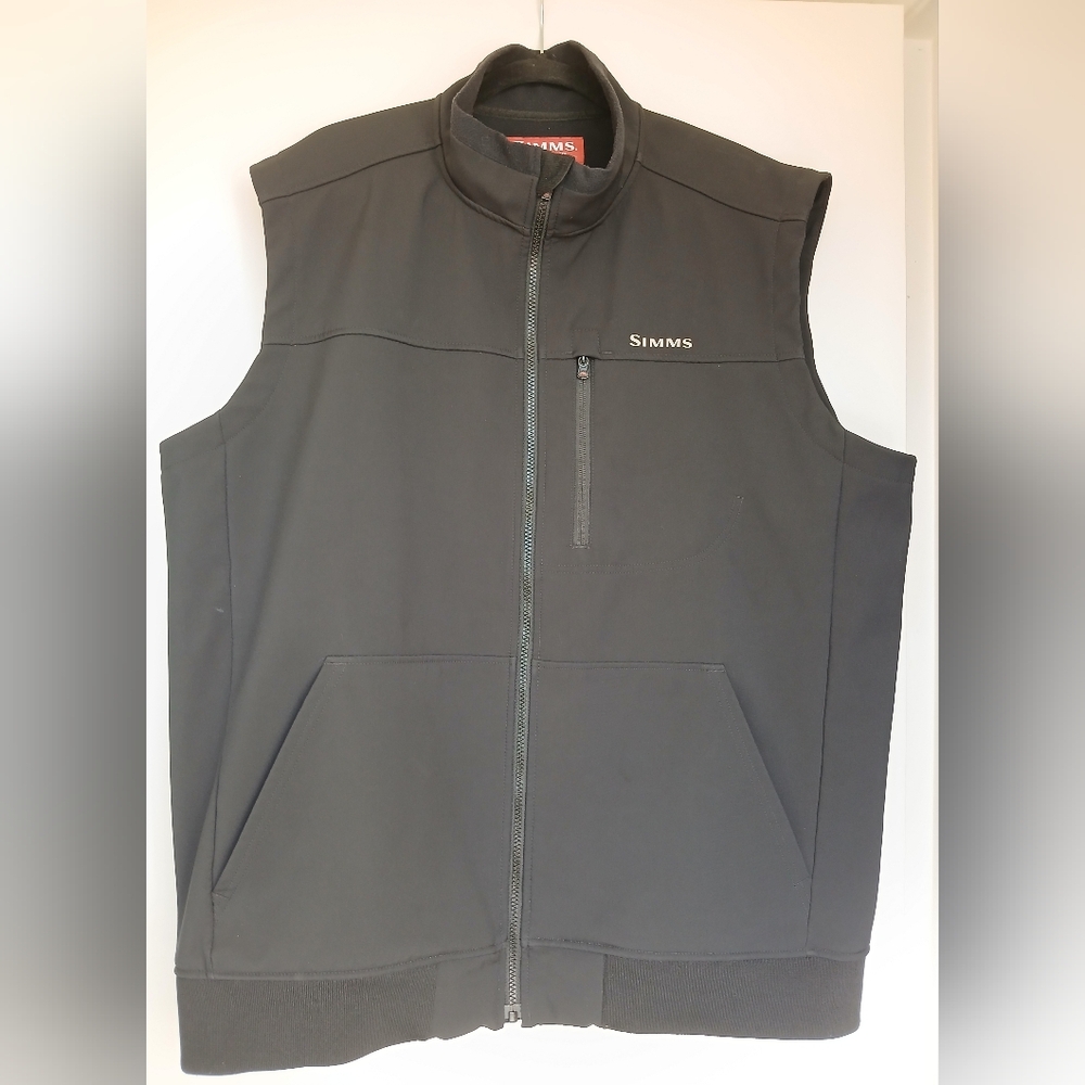 SIMMS FISHING PRODUCTS Fleece Lined VEST Men's XXL Black Polyester Outerwear
